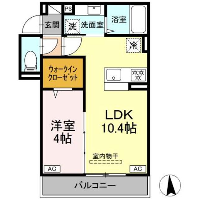 D′BLESS横濱岸根公園I(1LDK/3階)の間取り写真