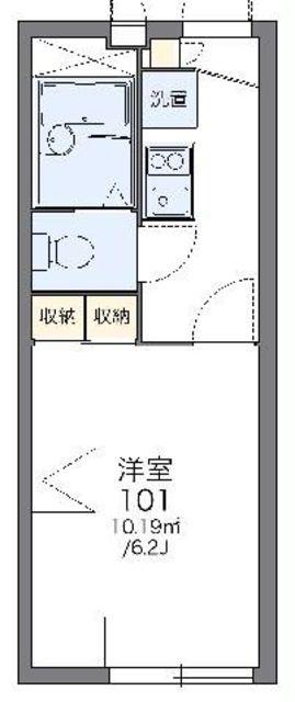 レオパレス一歩(1K/1階)の間取り写真