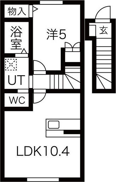 VISTAI(1LDK/2階)の間取り写真