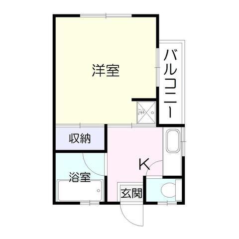 プティシャレ-(1K/3階)の間取り写真