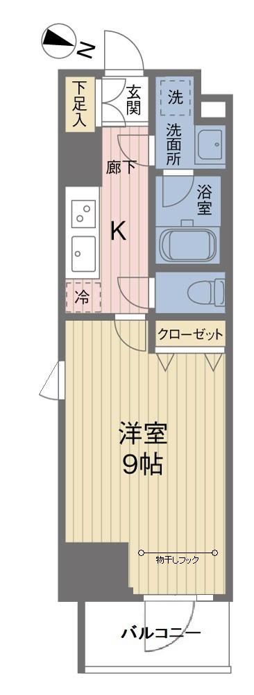 ACOLT中野富士見町(1K/13階)の間取り写真