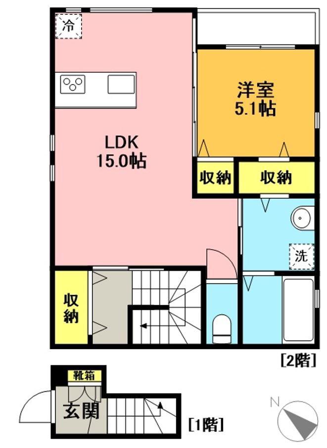GRANDE VARIO(1LDK/2階)の間取り写真
