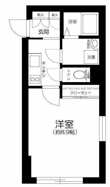 フェリデンシア王子(1K/3階)の間取り写真