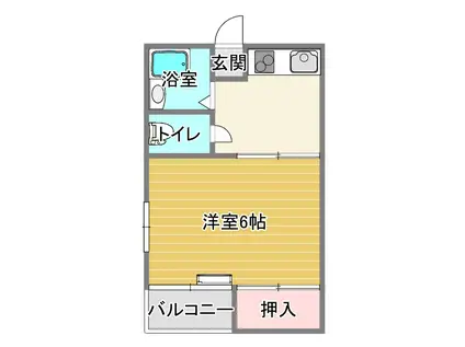 アートポリス(1K/1階)の間取り写真