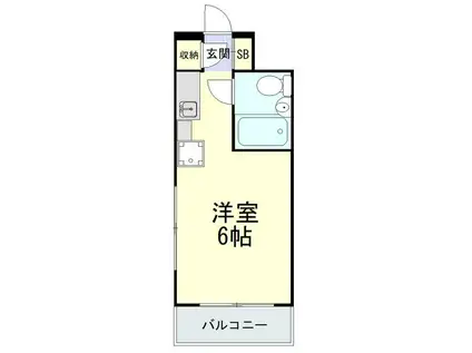 西新宿ダイヤモンドパレス(ワンルーム/13階)の間取り写真