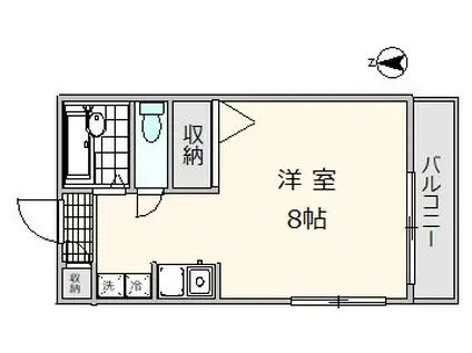 常盤メゾン久我山(ワンルーム/1階)の間取り写真