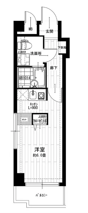 NICアーバンプラザ天王町 4階階 間取り