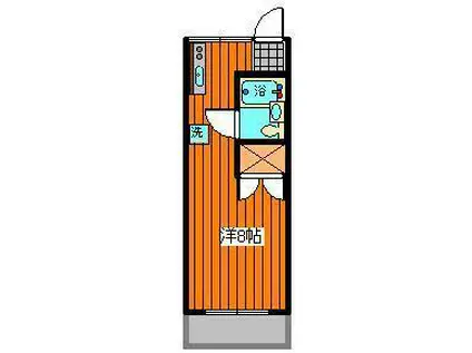 アベハイツ(ワンルーム/3階)の間取り写真