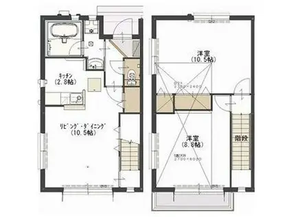キラテック・アテン(2LDK/1階)の間取り写真