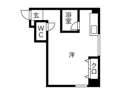 TOMS38(ワンルーム/3階)の間取り写真