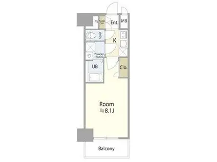 エスリード新栄グラティア(1K/6階)の間取り写真