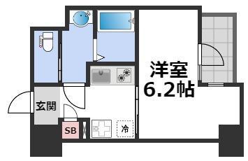 ARTIZA森ノ宮D.C(1K/12階)の間取り写真