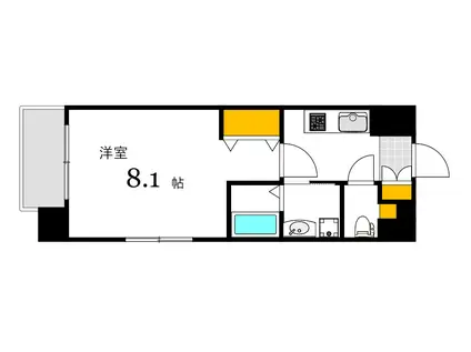 RUEX比治山橋(1K/5階)の間取り写真