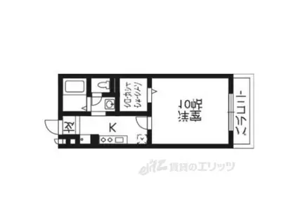 シュペリールA棟(1K/2階)の間取り写真