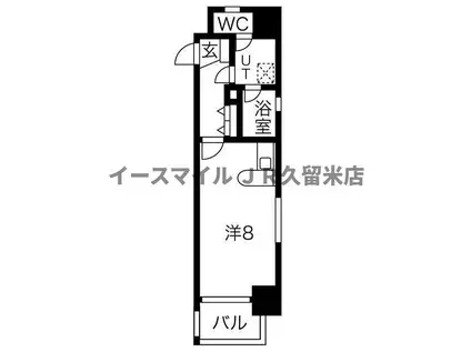 ロマネスク通町第2(ワンルーム/9階)の間取り写真