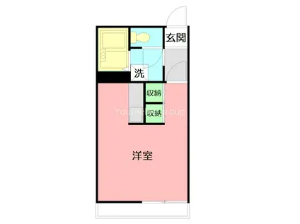 ヴィラ萩山 A(ワンルーム/1階)の間取り写真