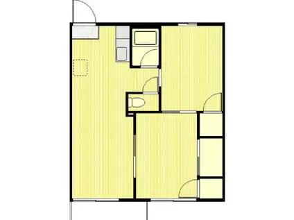 三ッ池パークハウス(2LDK/2階)の間取り写真