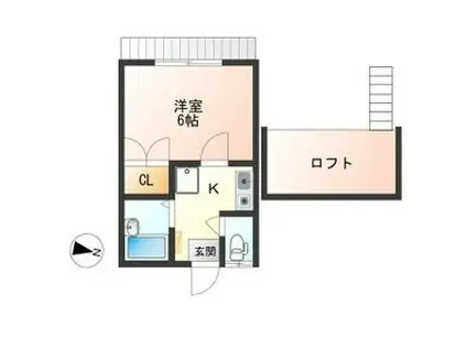 ネクステージ西川田第5(1K/1階)の間取り写真