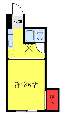 文原ビル(ワンルーム/5階)の間取り写真