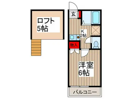 メゾン タチバナ A(1K/1階)の間取り写真