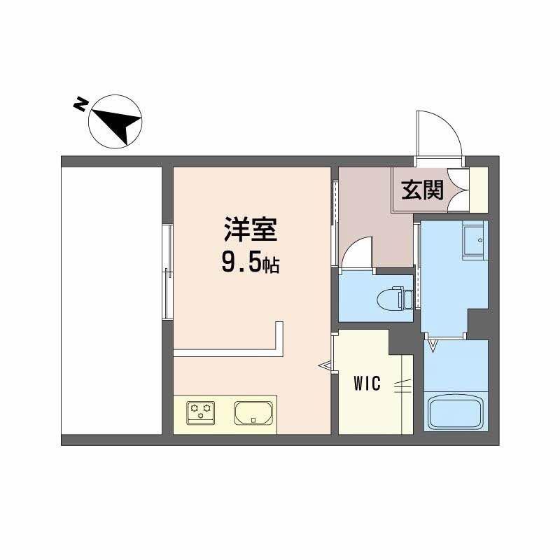 PARADISO本荘(ワンルーム/1階)の間取り写真