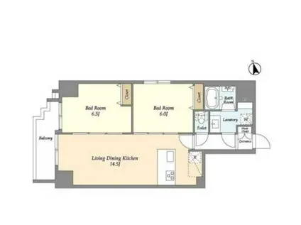 ネオアーバンレジデンス駒込(2LDK/10階)の間取り写真