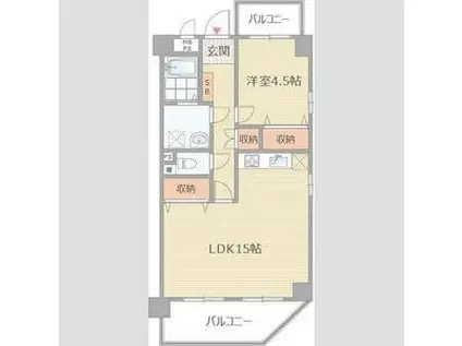REBANGA武庫之荘(1LDK/2階)の間取り写真