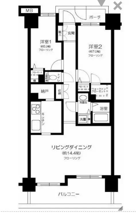 三田シティハウス 9階階 間取り