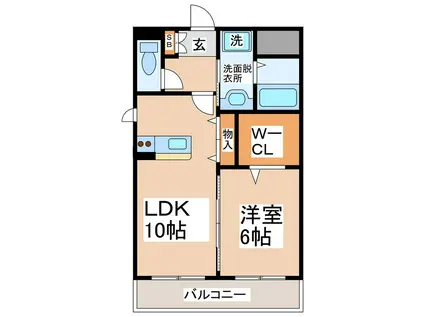 TYマンション(1LDK/2階)の間取り写真