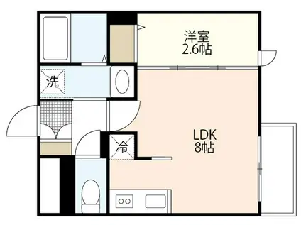 月光南観音六番館(1LDK/1階)の間取り写真