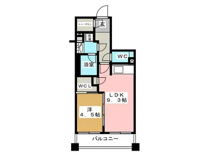 パークアクシス大塚(1LDK/6階)の間取り写真