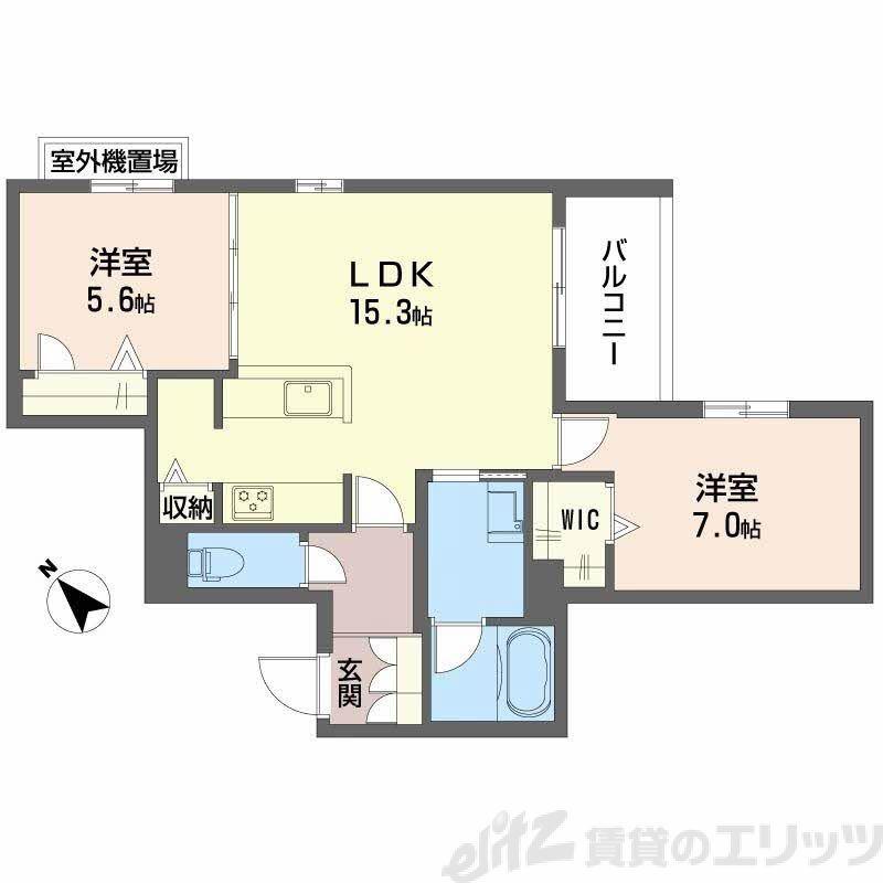 オルキデア クオーレ(2LDK/3階)の間取り写真
