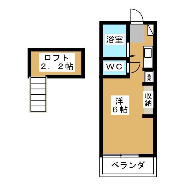グレースヒルズ(ワンルーム/1階)の間取り写真