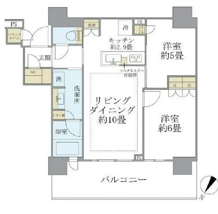 Brillia有明Sky Tower 18階階 間取り