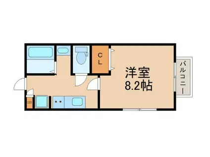 アスコット堤町(1K/2階)の間取り写真