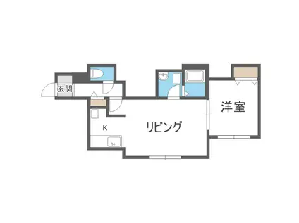 GROVEAVENUE壱番館(1LDK/1階)の間取り写真