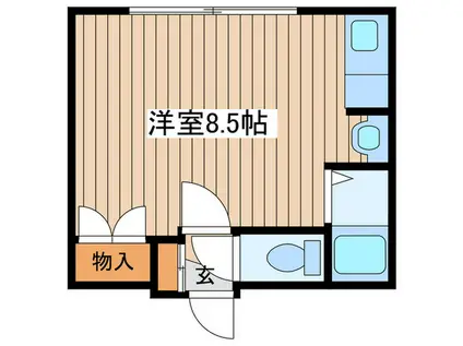 ノ-スニューパシフィック(ワンルーム/4階)の間取り写真