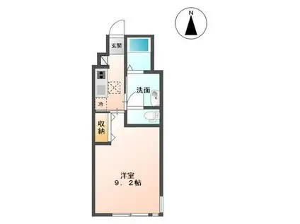 ファインパレスSUWA-I(1K/1階)の間取り写真