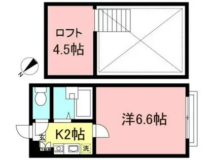 アーバン相模台(1K/1階)の間取り写真