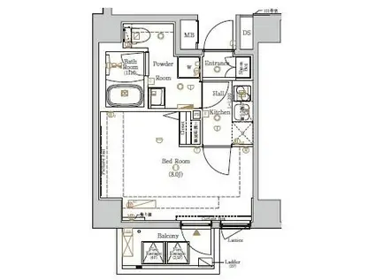 ラフィスタ中板橋II(1K/5階)の間取り写真