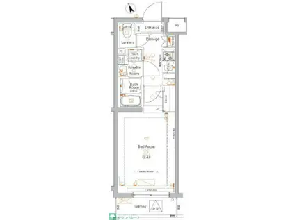 エストゥルース亀戸(1K/5階)の間取り写真