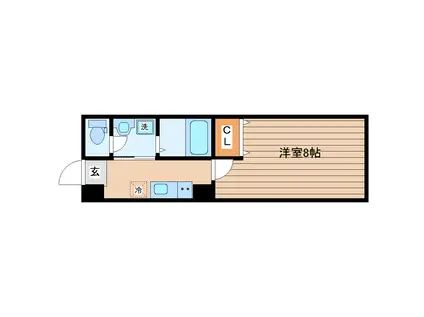 UN富沢(1K/2階)の間取り写真