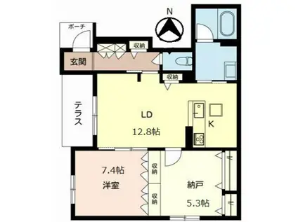 GRANDIR金剛(1SLDK/1階)の間取り写真