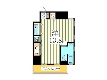 グランドルチェ5(ワンルーム/4階)の間取り写真