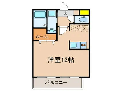 コリーナ宇多野(ワンルーム/1階)の間取り写真