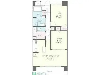 グリシーヌ(2LDK/3階)の間取り写真