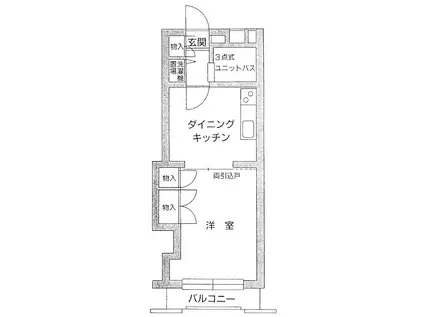 オリンポス板橋栄町(1DK/1階)の間取り写真