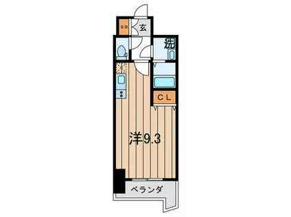 エクセレント心斎橋イースト(ワンルーム/2階)の間取り写真