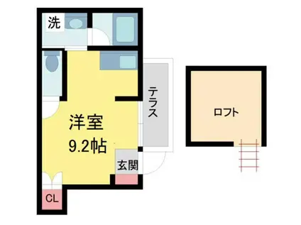 あんしん安倉西08-2013(ワンルーム/1階)の間取り写真