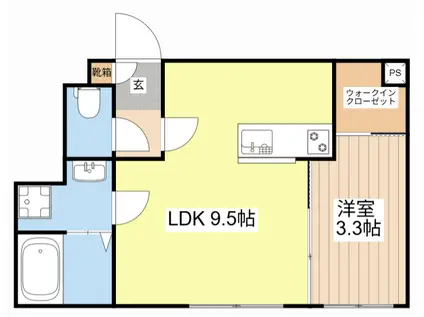 イオ・リアン坂本II(1LDK/1階)の間取り写真